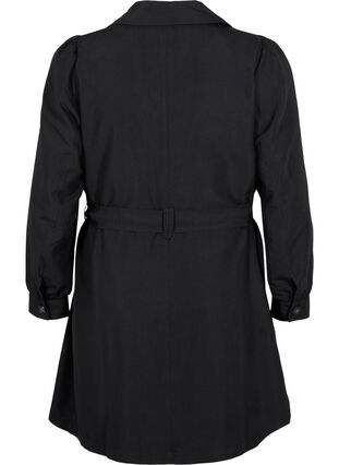 Trench-coat avec ceinture et poches, Black, Packshot image number 1