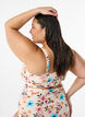 Bloemen bikinitop met ruches, Beige, Model image number 2