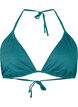 Haut de bikini triangle à paillettes, Vert foncé, Packshot image number 0