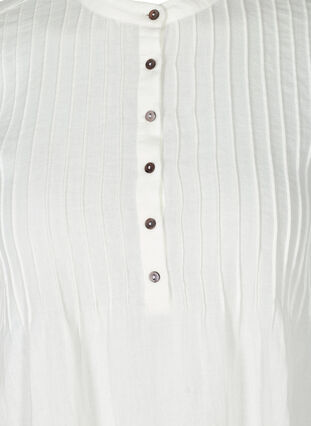 Blouse à manches longues en coton, Bright White, Packshot image number 2