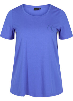 T-shirt à manches courtes et encolure ronde, Dazzling Blue MB, Packshot image number 0