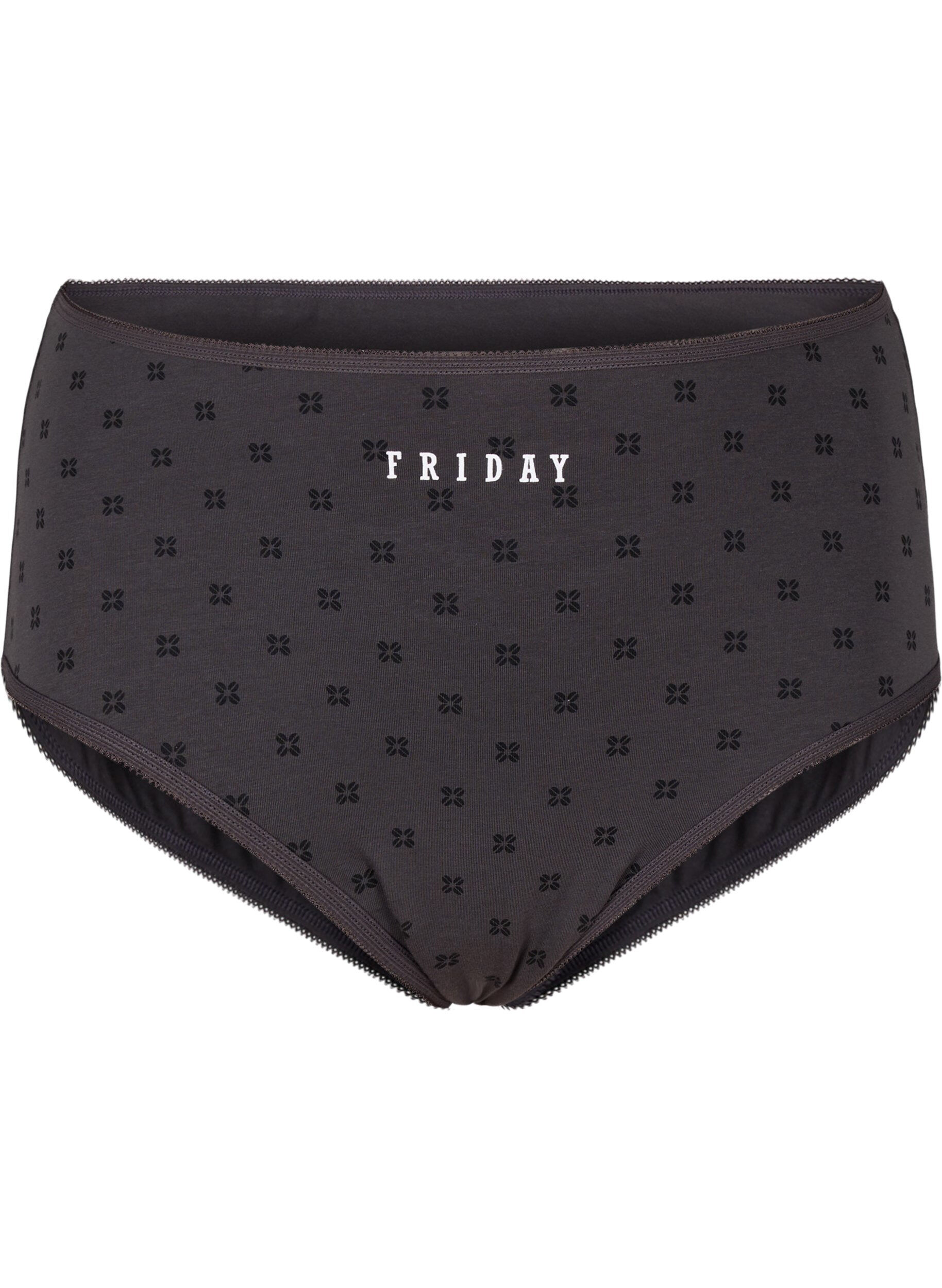 Zizzi7-pack hipsterslip met normale taille, Donker Bordeaux, Packshot image number 3