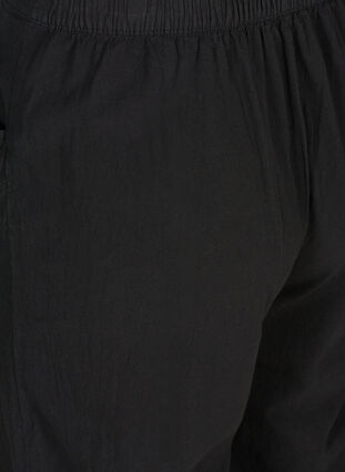 Pantacourt ample en coton, Black, Packshot image number 3
