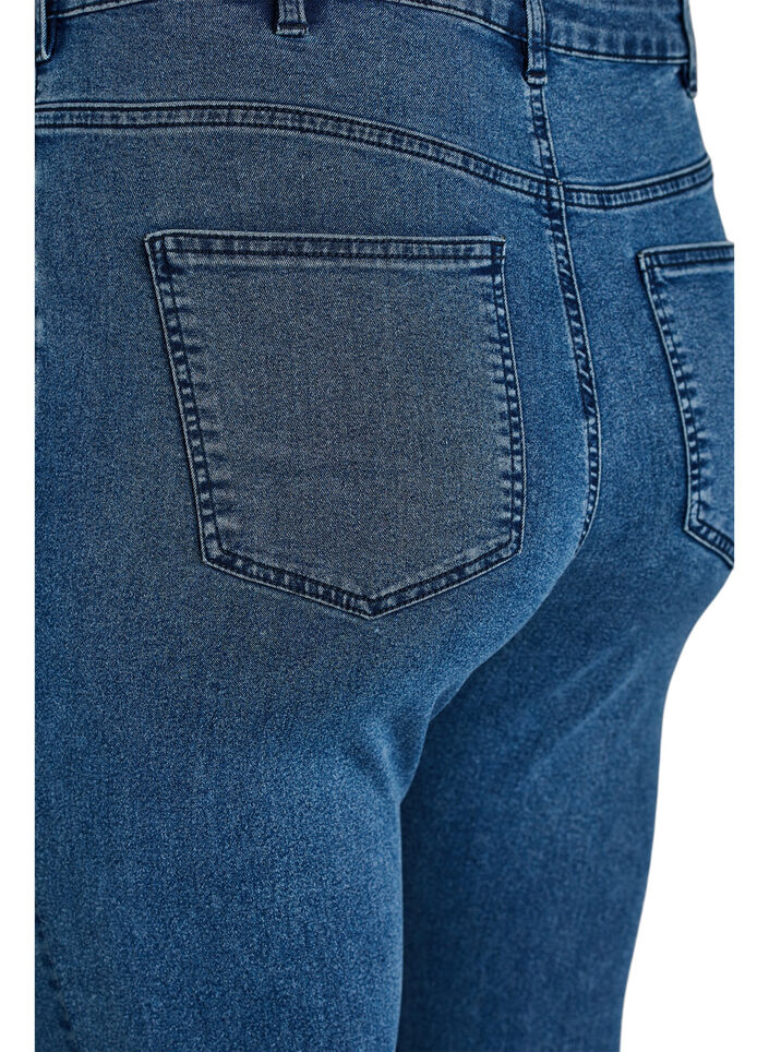 Jean Amy taille haute coupe super slim, Bleu, Packshot image number 3