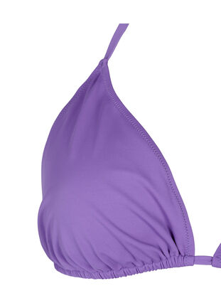 Haut de bikini forme triangle de couleur unie, Royal Lilac, Packshot image number 2