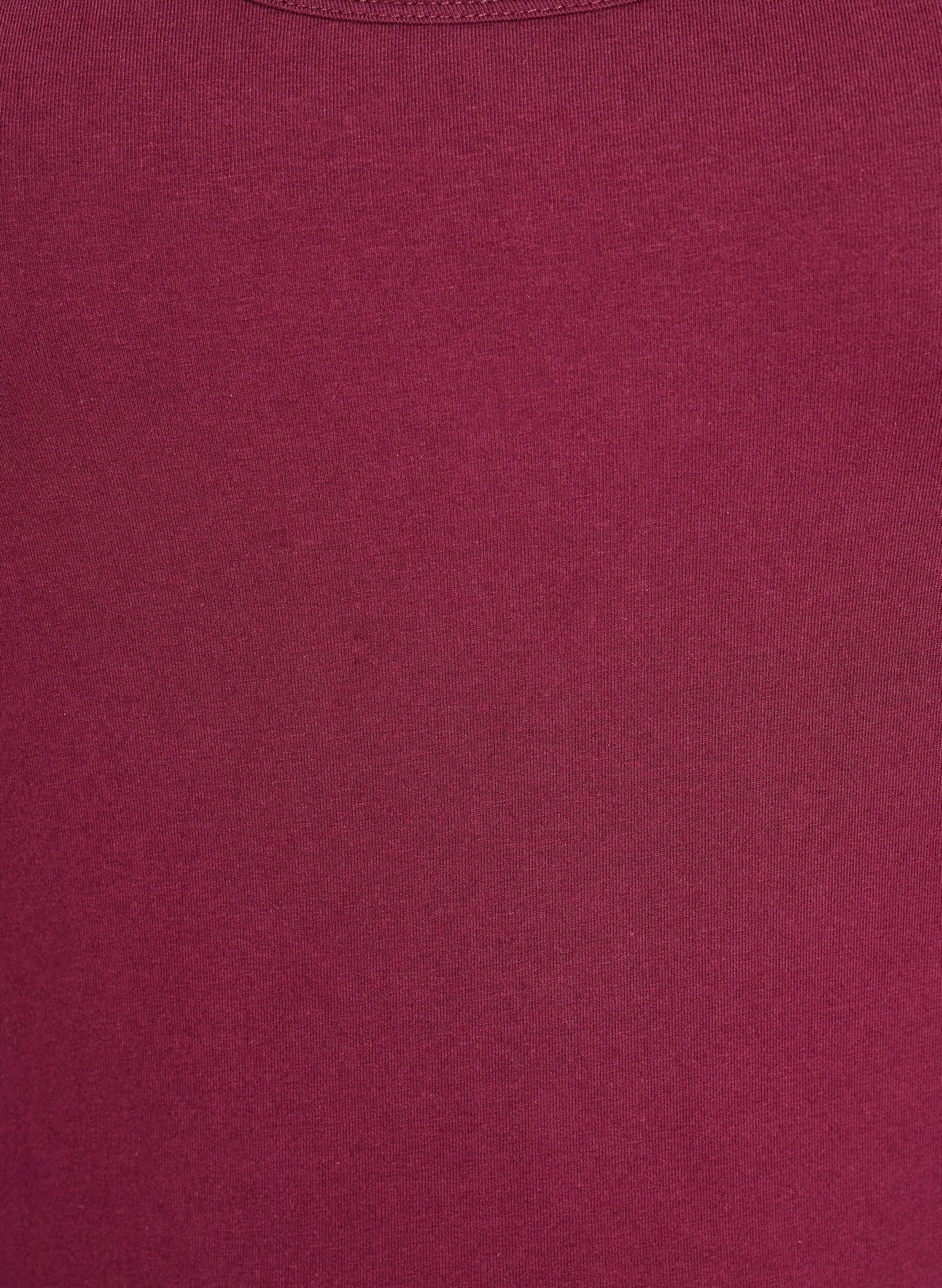 ZizziTop basic uni en coton, Bordeaux fonc&eacute;, Packshot image number 2