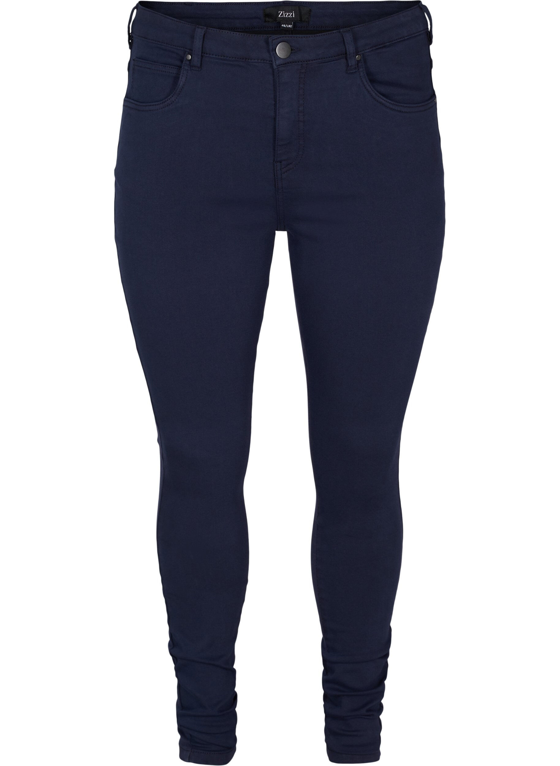 ZizziSuper slim Amy jeans met hoge taille, Night Sky, Packshot image number 0