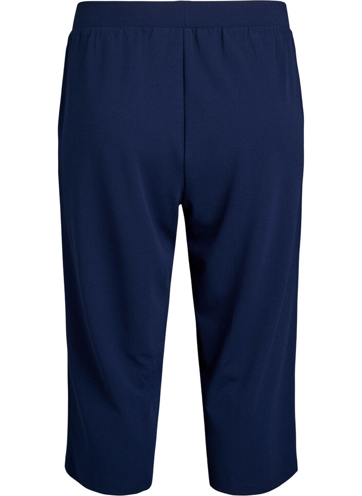 FLASH - Hoog getailleerde kniebroek met losse pasvorm, Blauw, Packshot image number 1