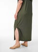 Jersey maxi jurk met kraag en korte mouwen, Groen, Model image number 2