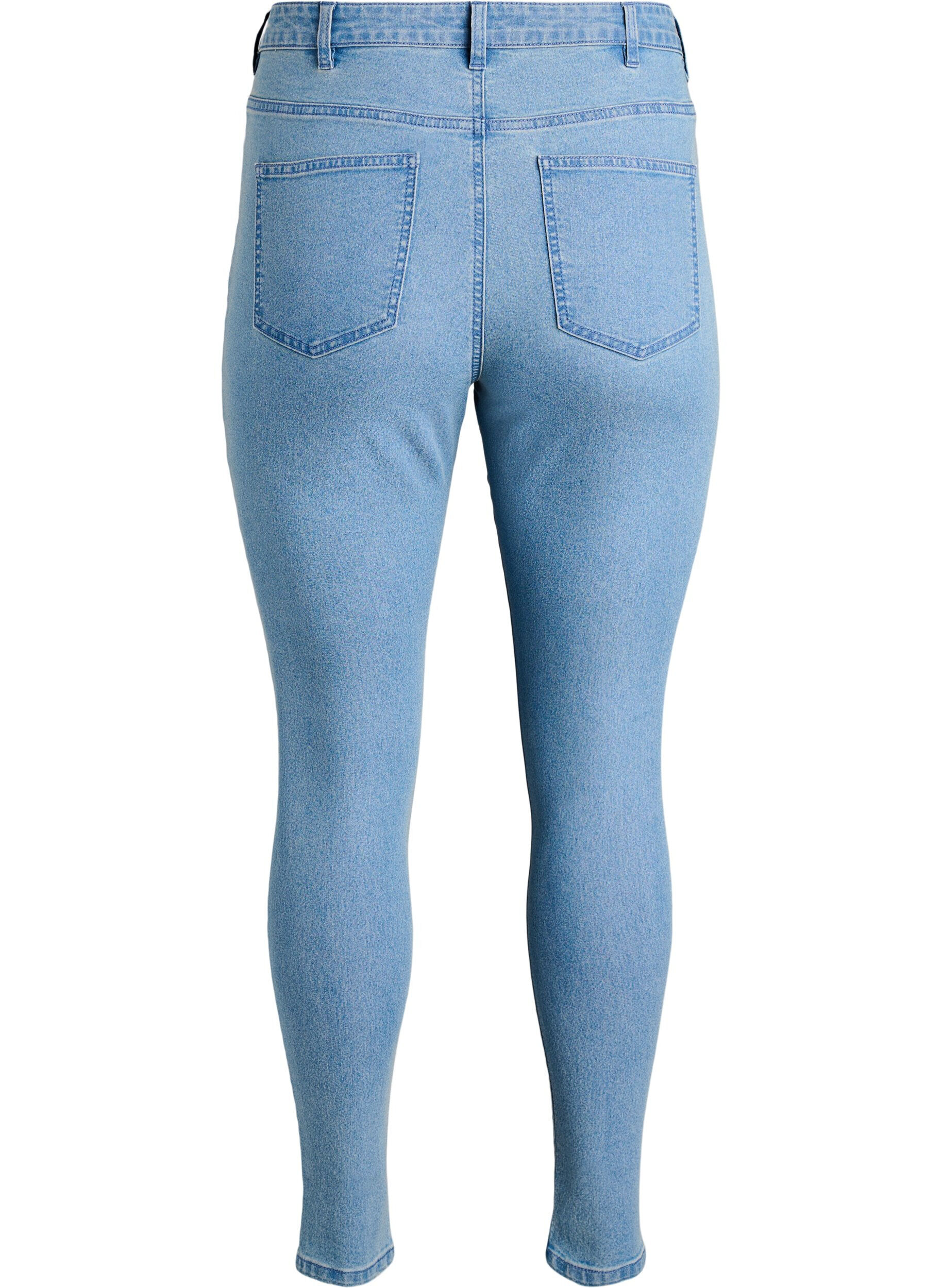 Zizzi Jean Amy taille haute coupe super slim, Bleu Clair, Packshot image number 1