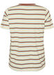 T-shirt &agrave; rayures en coton bio, Marron, Packshot image number 1