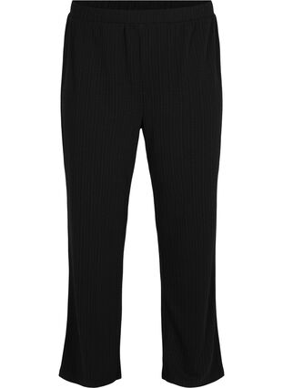 Pantalon ample avec structure, Black, Packshot image number 0