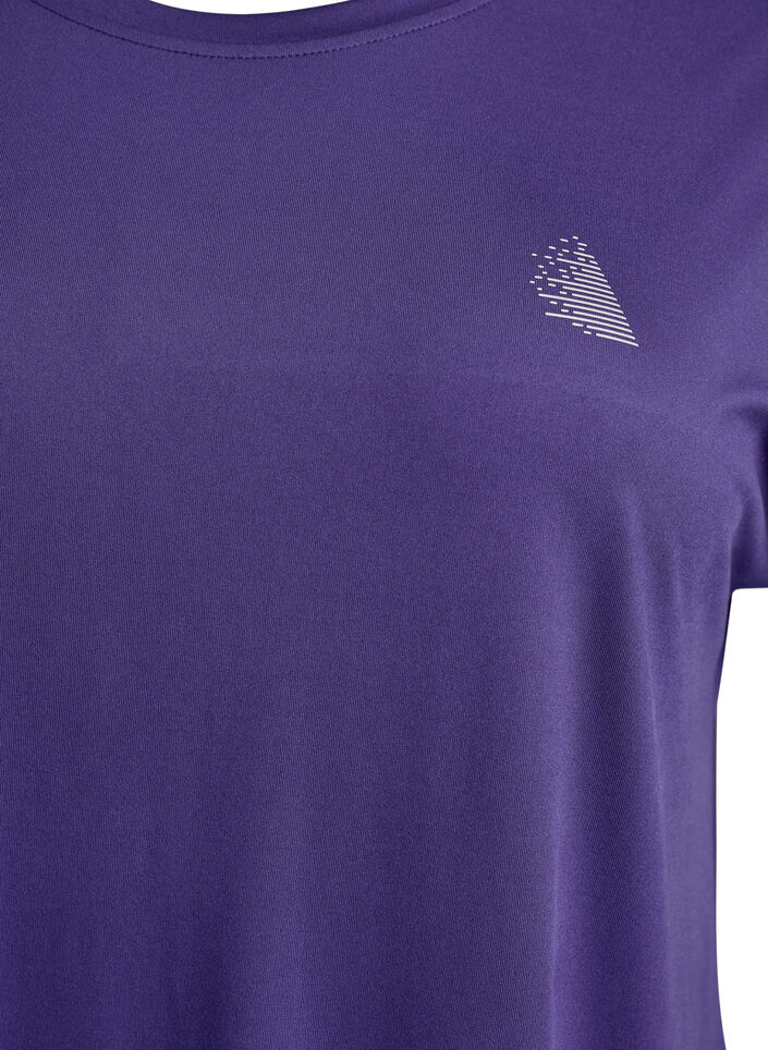 T-shirt long d'entra&icirc;nement, Violet, Packshot image number 2