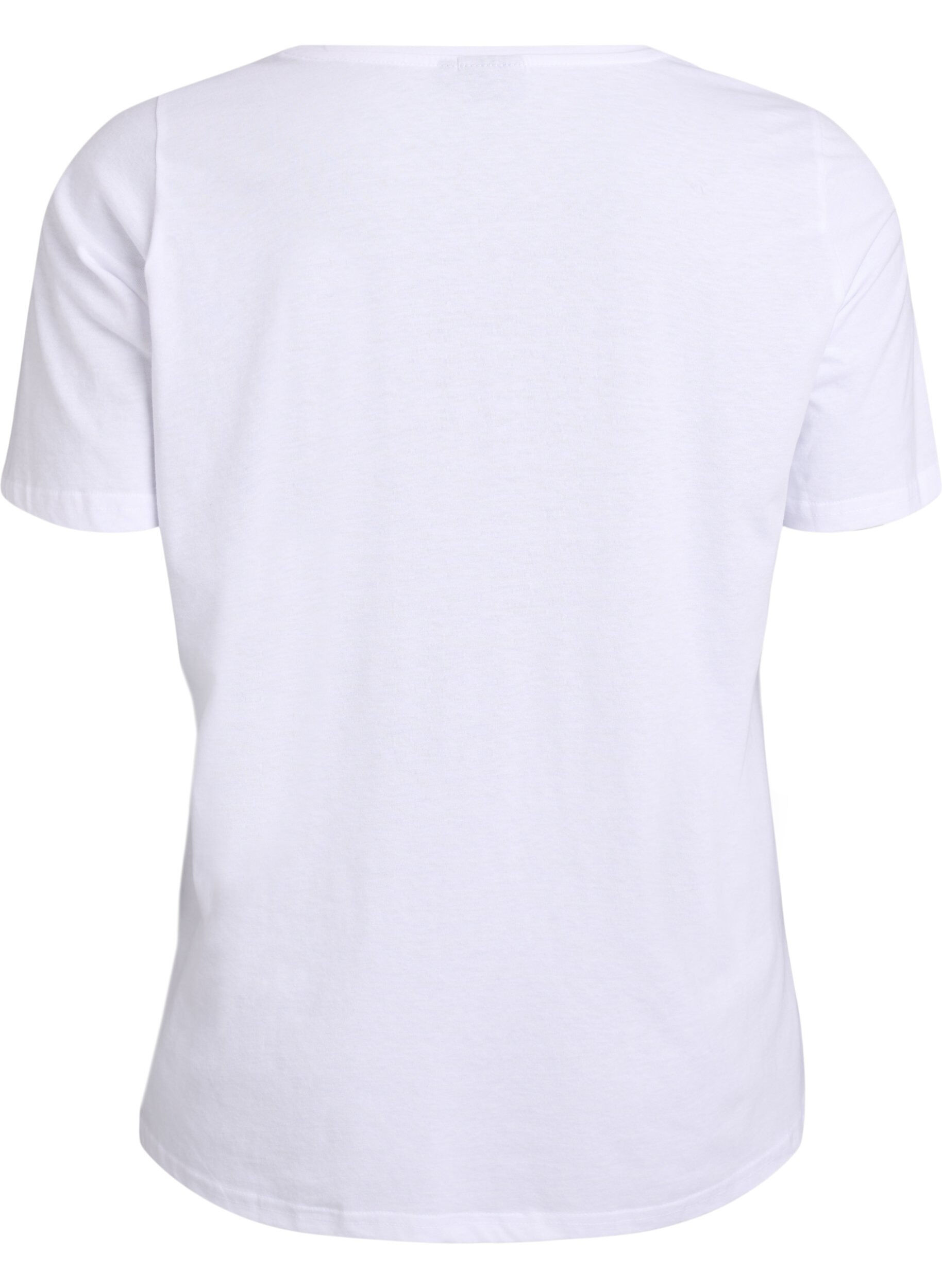 ZizziT-shirt met print, Wit, Packshot image number 1