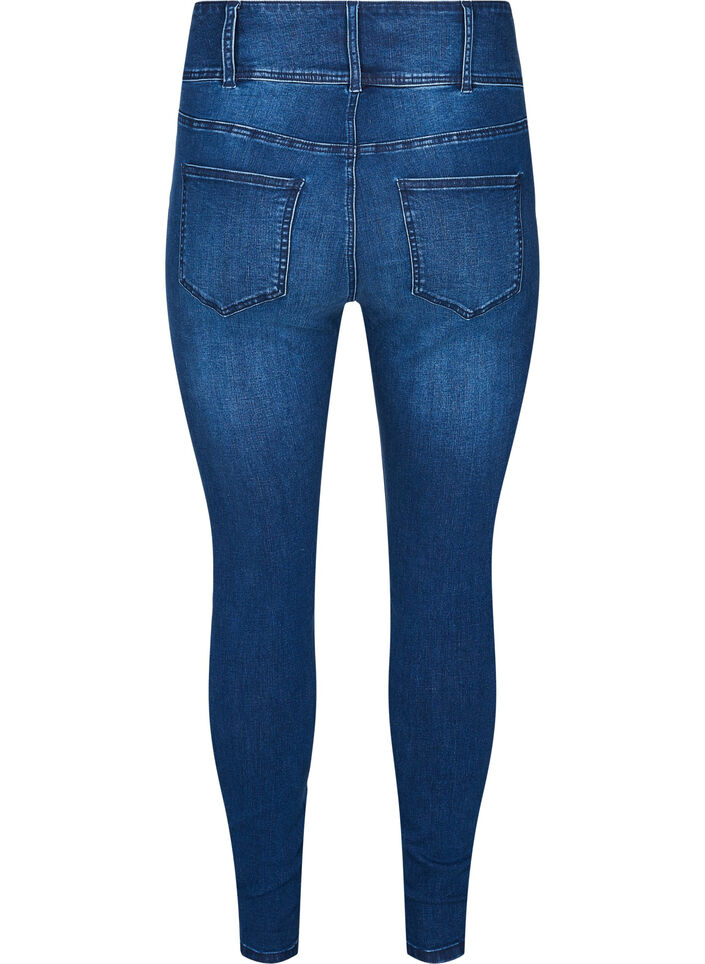 Super slim Bea jeans met extra hoge taille, Blauw, Packshot image number 1