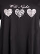 Chemise de nuit &agrave; manches courtes en coton biologique, Noir, Packshot image number 2