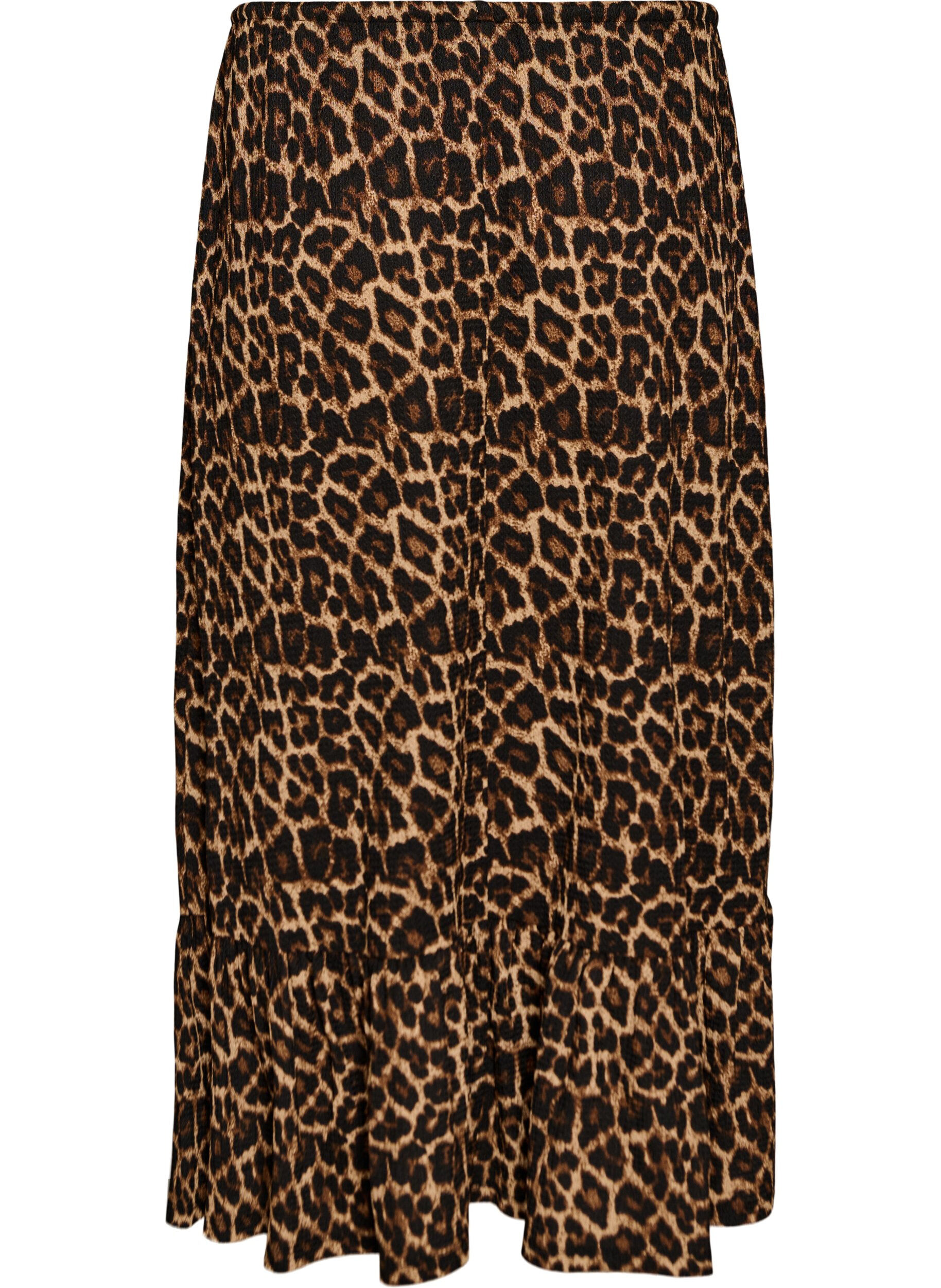 Zizzi Jupe longue avec ceinture &agrave; nouer et ourlet &agrave; volants, Noir, Packshot image number 1