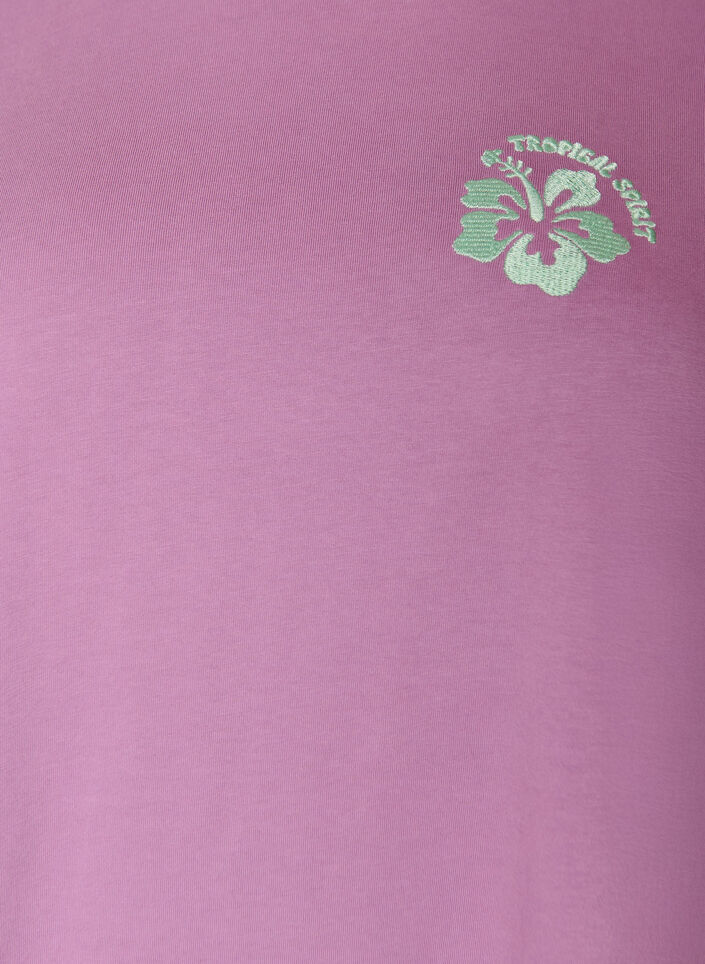 T-shirt van biologisch katoen met print op de rug, Roze, Packshot image number 2