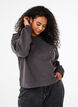 Sweatshirt met oogjes, Grijs, Model image number 0