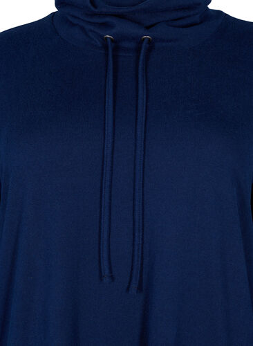Robe en jersey avec col montant et poches, Dress Blues Mel., Packshot image number 2