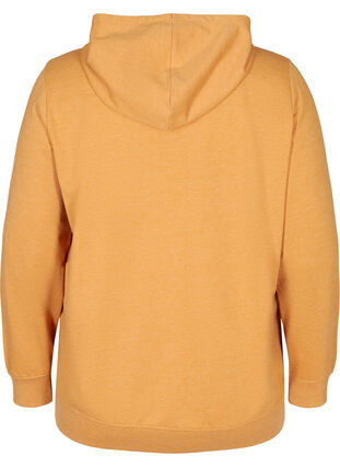 Sweatshirt met capuchon en print, Spruce Yellow Mel., Packshot image number 1