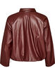 Bomber en similicuir avec ourlet &agrave; cordon de serrage, Marron, Packshot image number 1