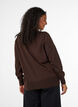Fijngebreide vest met ronde hals, Bruin, Model image number 2