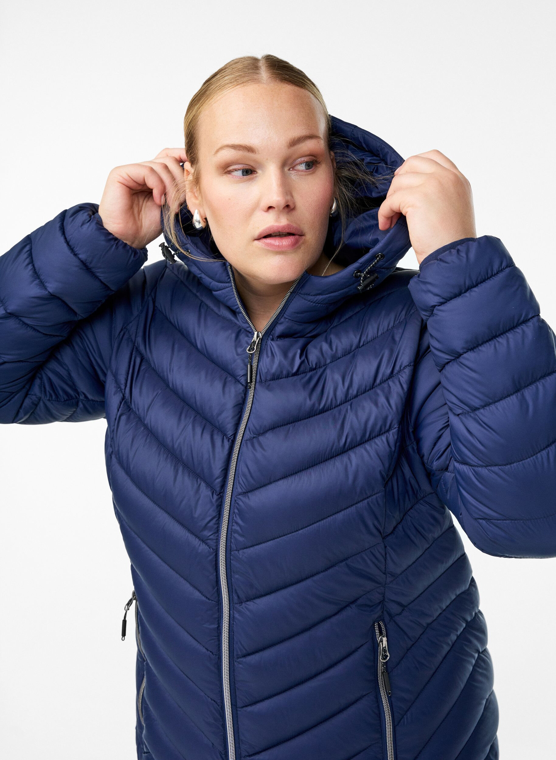 ZizziDoudoune l&eacute;g&egrave;re matelass&eacute;e &agrave; capuche, Bleu, Model image number 3
