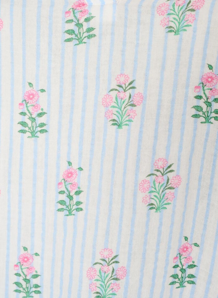 Robe courte &eacute;vas&eacute;e en mousseline de coton, Vanille, Packshot image number 2