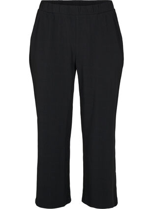 Pantalon court avec largeur, Black, Packshot image number 0