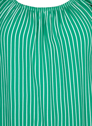 Chemisier rayé à manches courtes en viscose, J.Green/White Stripe, Packshot image number 2