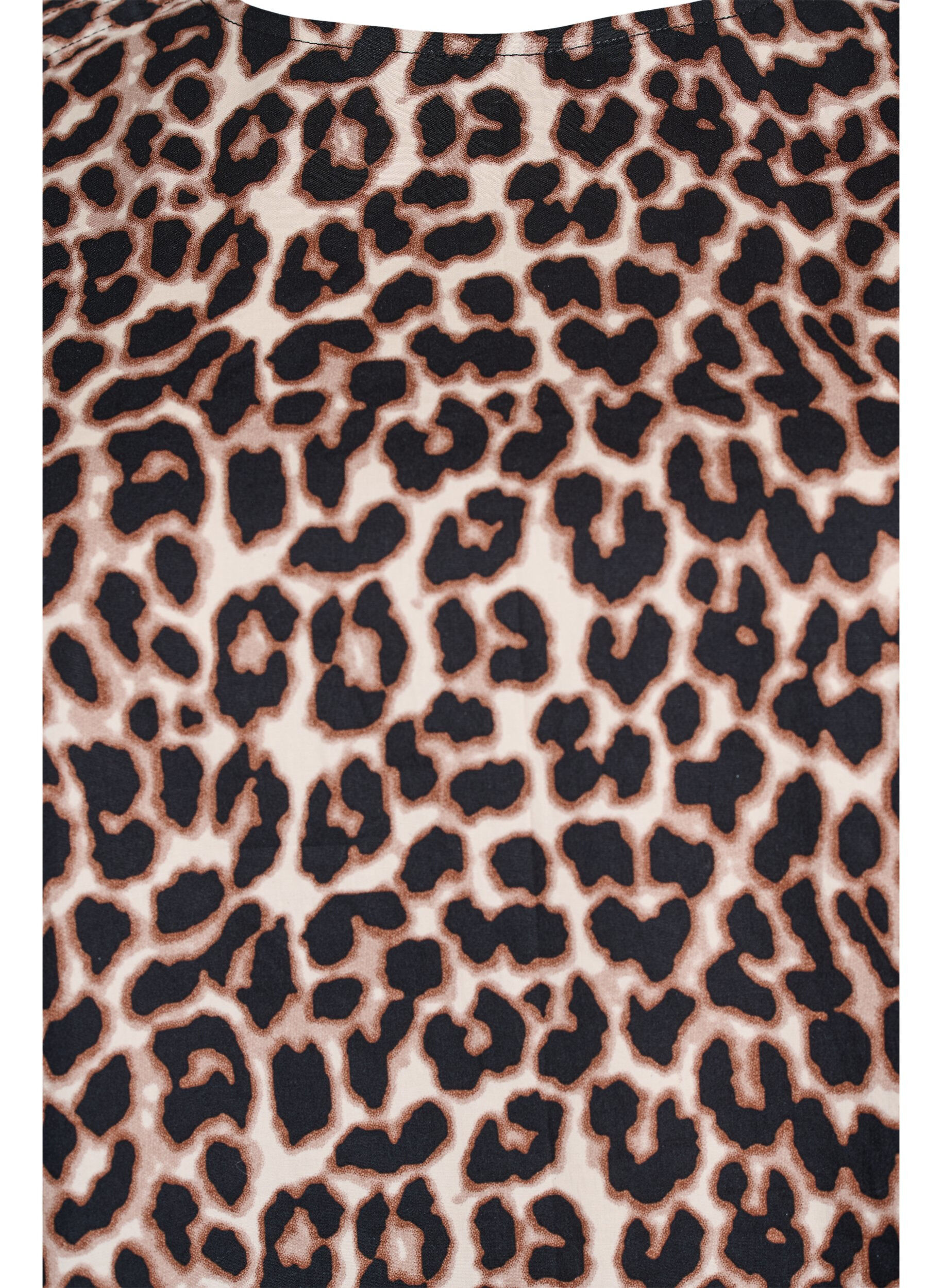 ZizziBlouse met stikdetails en 3/4-mouwen, Bruin, Packshot image number 2