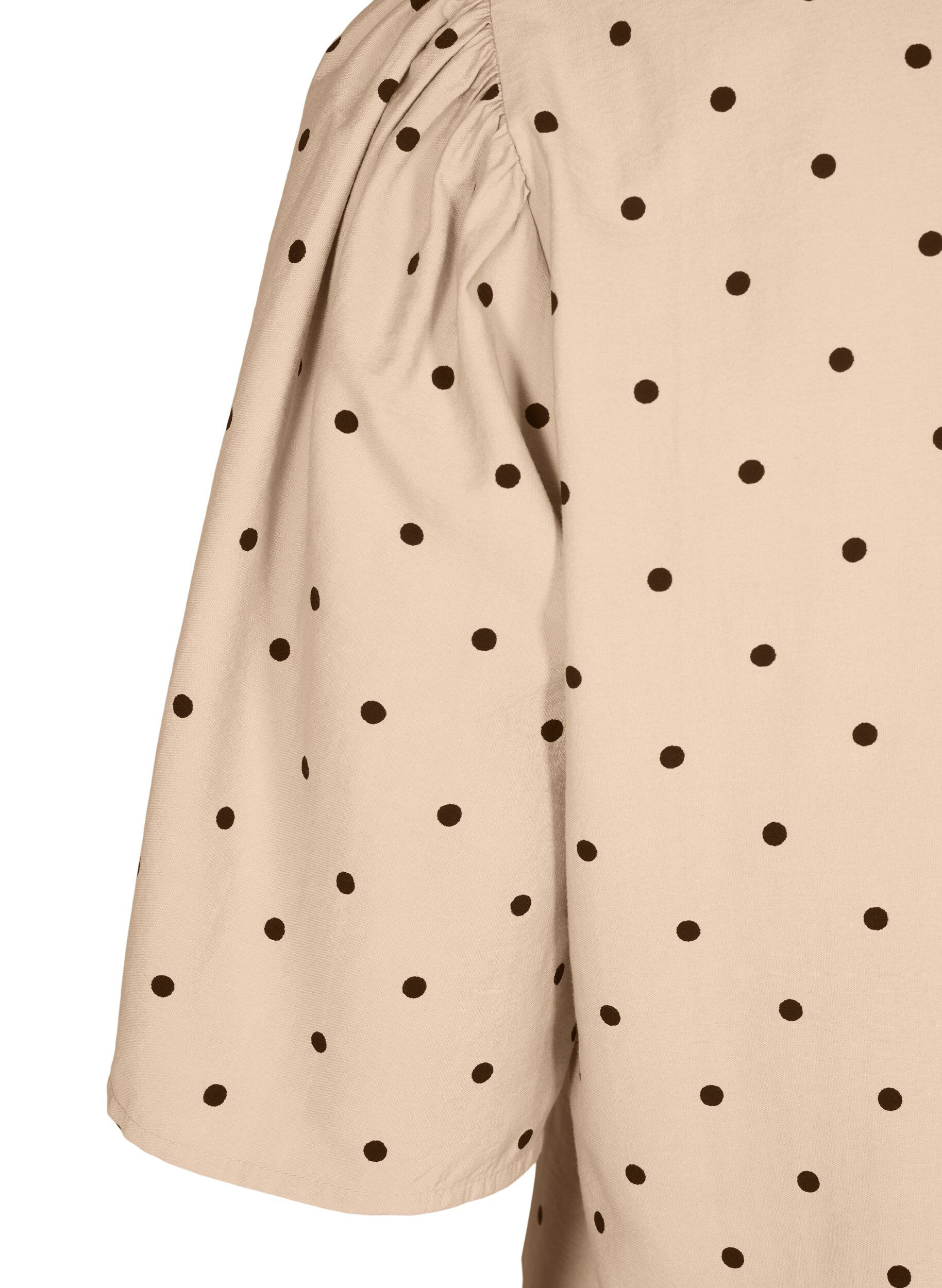 ZizziBlouse met losse mouwen en een V-hals, Beige, Packshot image number 3