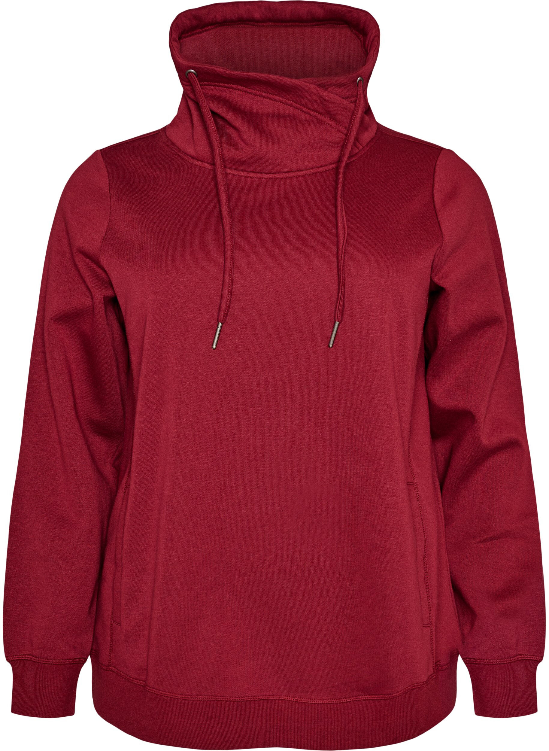 FLASH - Sweatshirt met hoge kraag en zakken