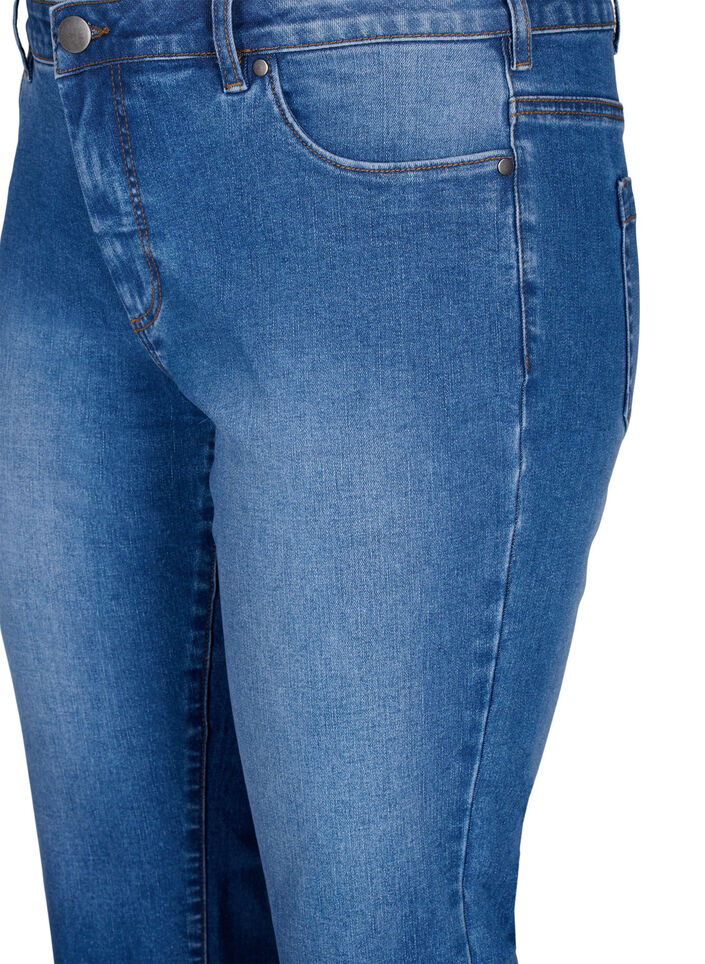 Pantacourt Emily coupe slim en denim, Blue Denim, Packshot image number 2