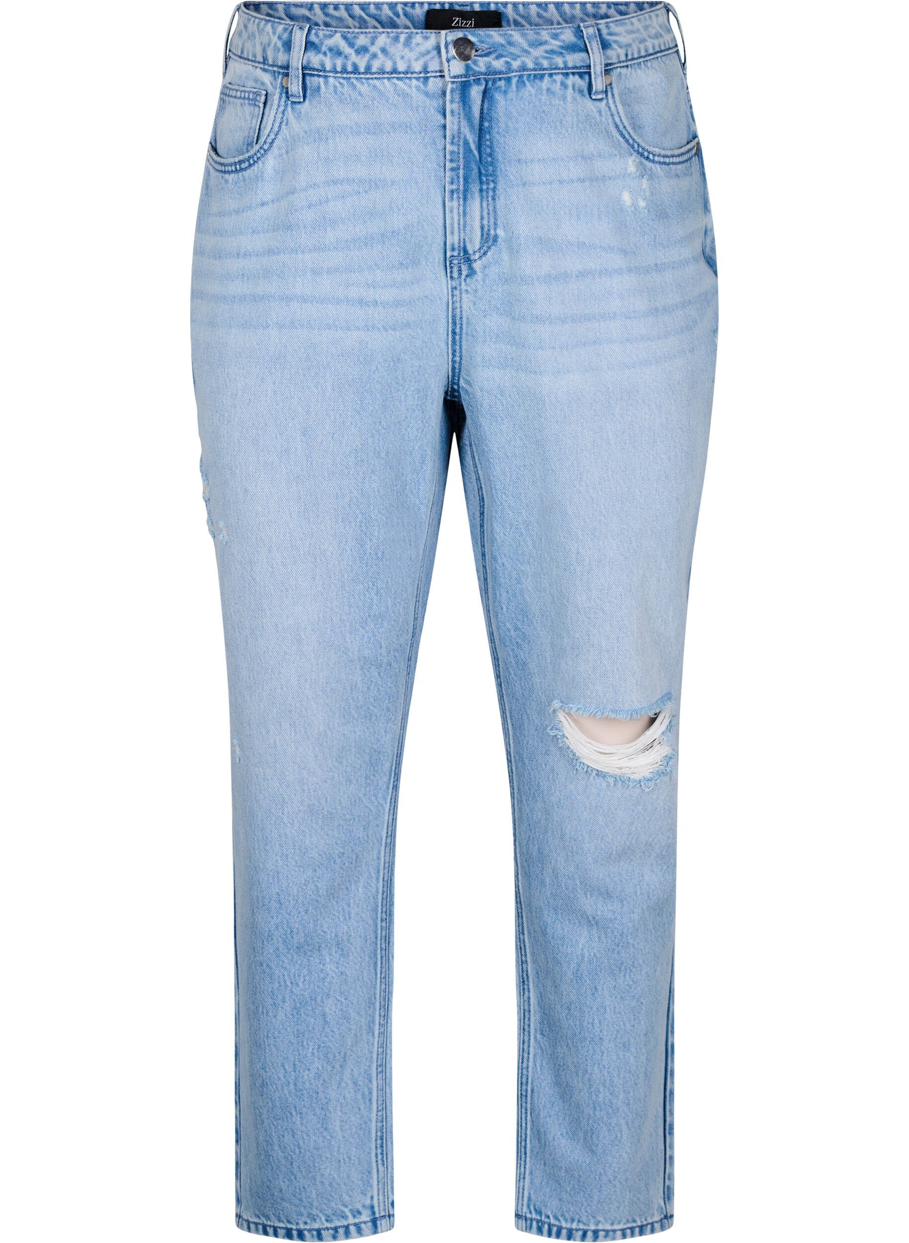 Mille Mom fit jeans met distressed details