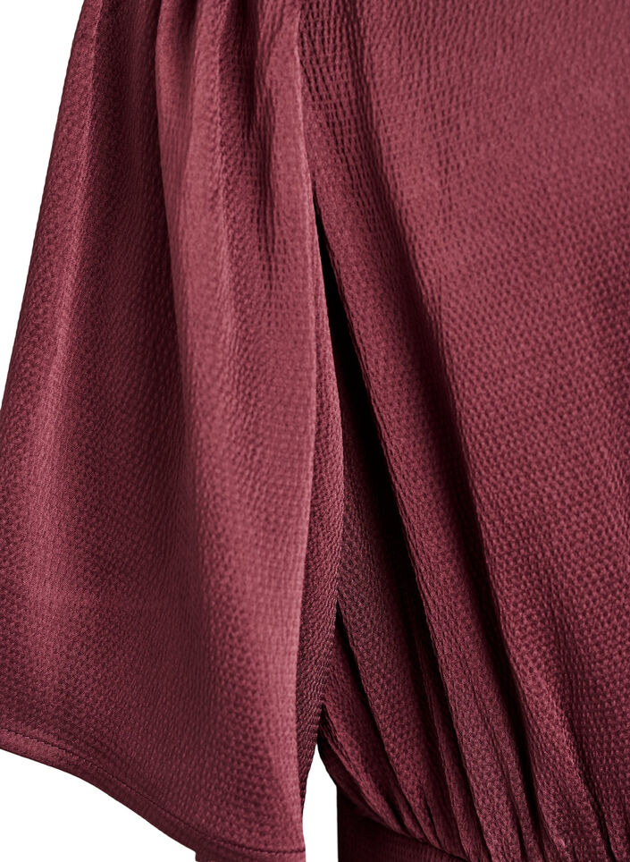 Robe de soir&eacute;e mi-longue &agrave; taille empire, Bordeaux fonc&eacute;, Packshot image number 3