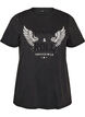 T-shirt en coton bio avec imprim&eacute;, Noir, Packshot image number 0
