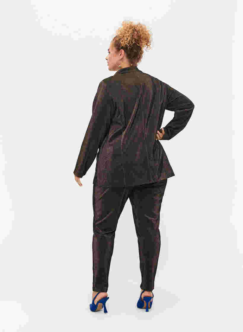 Pantalon Maddison avec mica, Black w. Lurex, Model image number 1