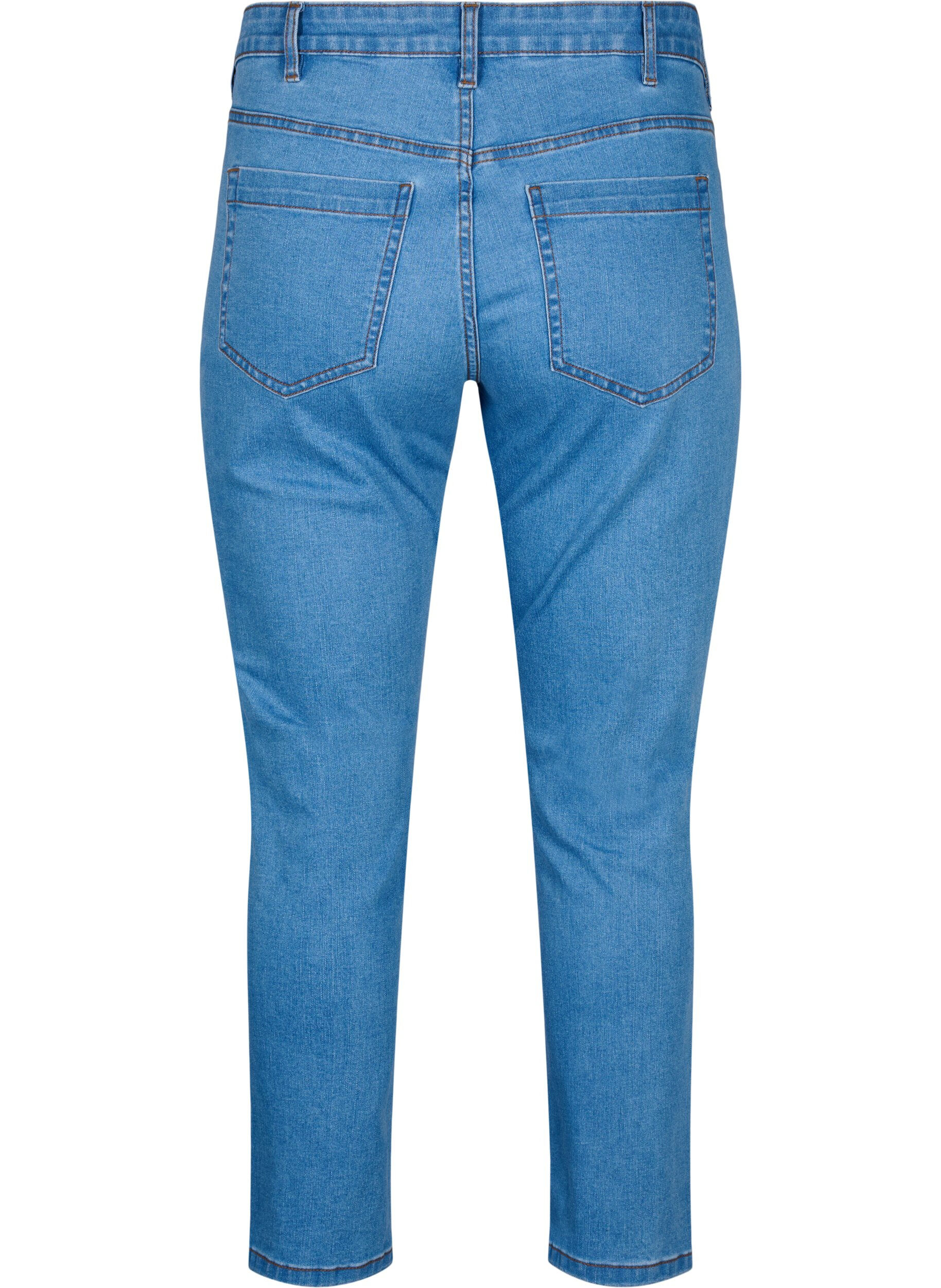 ZizziSlim fit Emily jeans met parels, Light Blue, Packshot image number 1