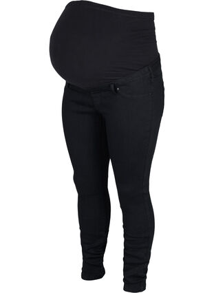Zwangerschapsjegging van katoenmix, Black, Packshot image number 0