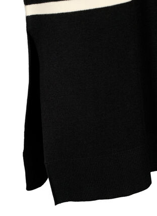 Robe en tricot rayée à col roulé, Black Comb, Packshot image number 3