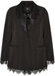 Blazer met kanten rand, Zwart, Packshot image number 0