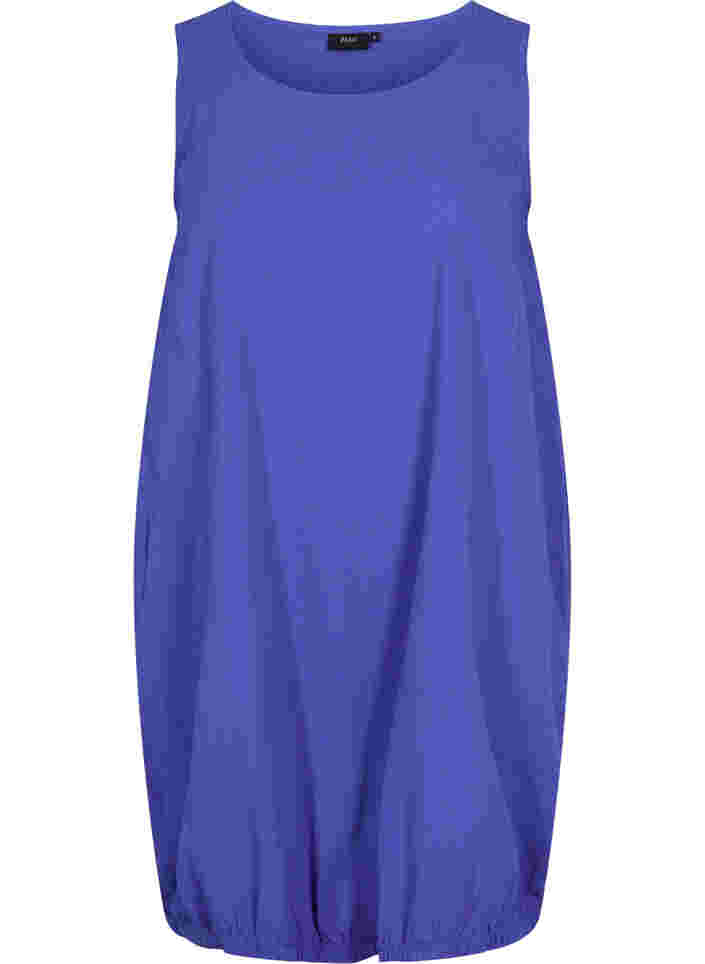 Robe sans manches en coton, Dazzling Blue, Packshot image number 0