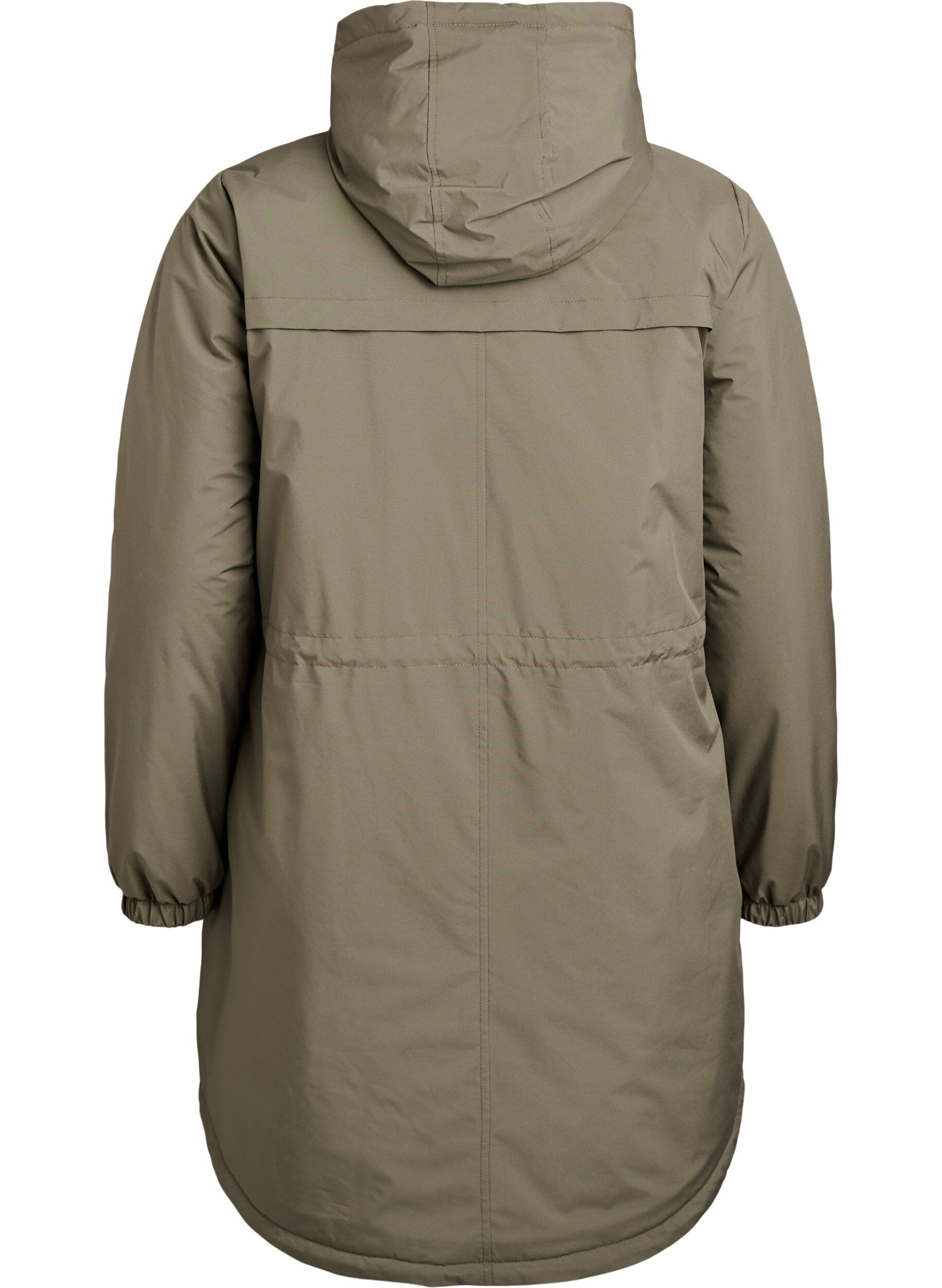 Zizzi Parka matelass&eacute;e l&eacute;g&egrave;re &agrave; capuche, Vert fonc&eacute;, Packshot image number 1
