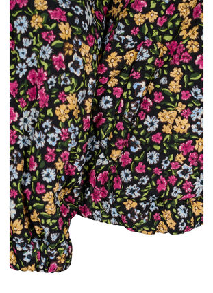 Veste courte imprimée avec poches, Black Ditzy Flower, Packshot image number 3