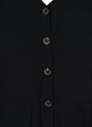 Robe avec boutons et manches 3/4, Black, Packshot image number 2