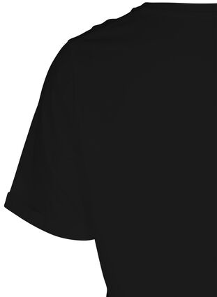 T-shirt met print en korte mouwen, Black, Packshot image number 3