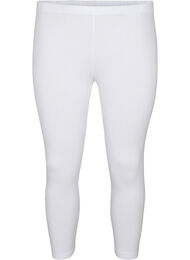 Basic 3/4 legging in viscose, Bright White, Packshot