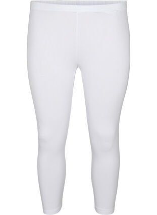 Basic 3/4 legging in viscose, Bright White, Packshot image number 0